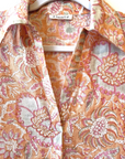 d heart d, Linen Caftan- Apricot Floral