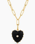 Thatch, Malene Onyx Heart Necklace