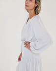 Mondo Corsini, Eliza Cotton Blouse- Cloud