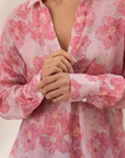 Charli, Libby Shirt - Rose Floral Print