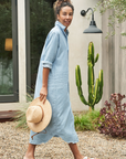 Frank & Eileen, Rory Maxi Shirtdress- Classic Blue