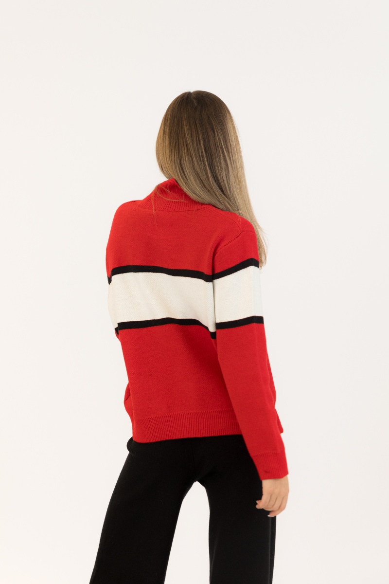 Lyla & Luxe, Benson Mockneck - Red