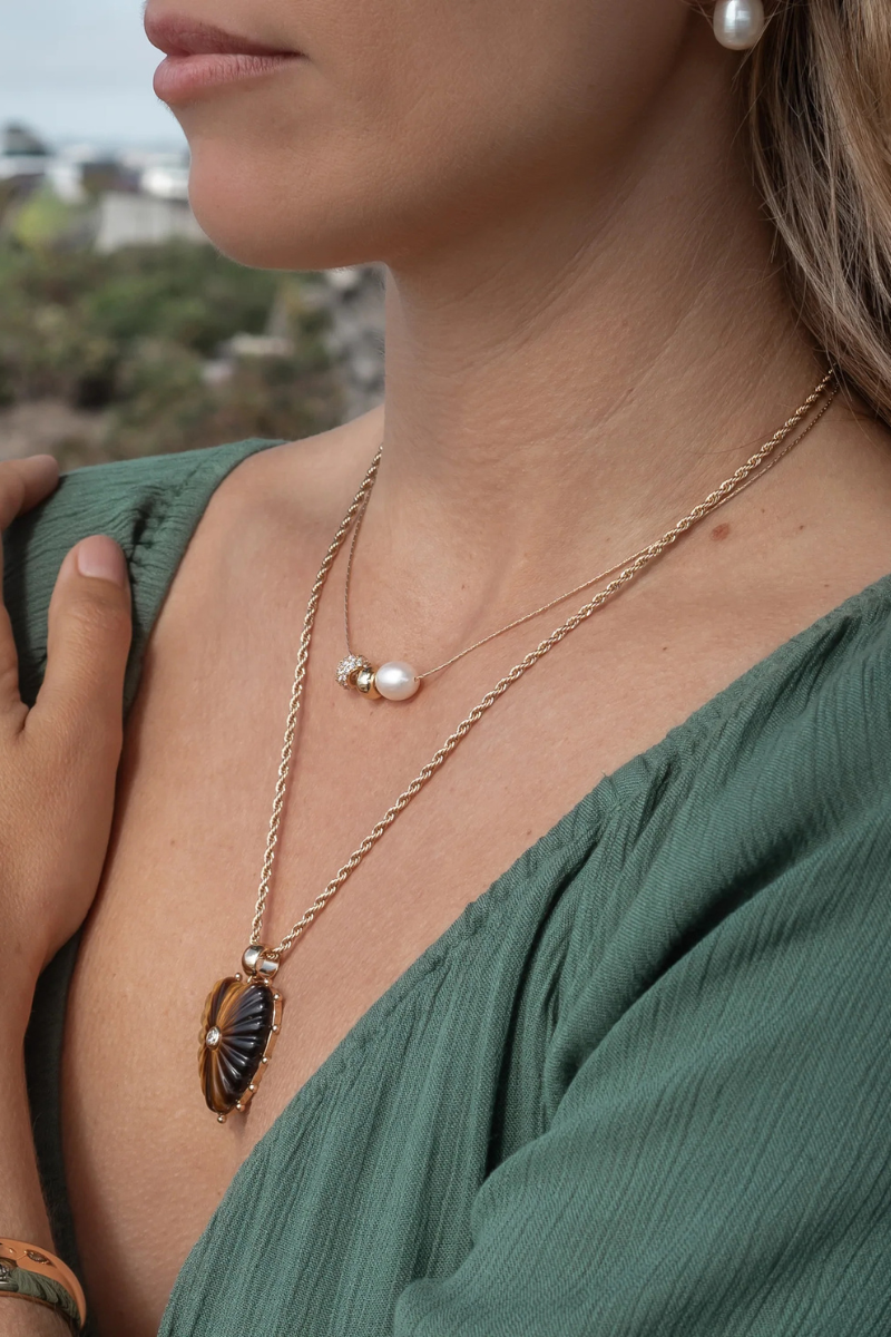 Thatch, Isla Gold Bead Necklace