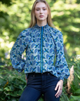 Rungolee, Brooklyn Full Sleeve Blouse- Jade Jaipur Floral