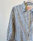 Auntie Oti, Blue Dot Button Shirt