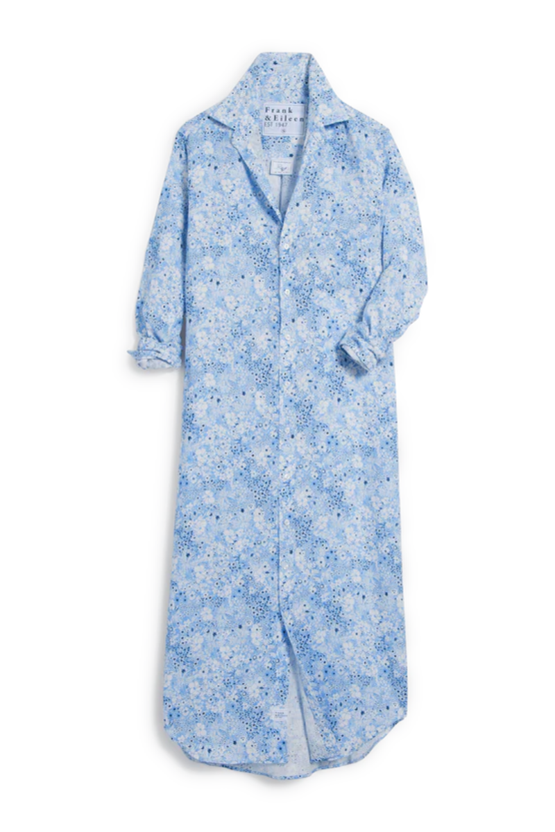 Frank & Eileen, Rory Maxi Shirt Dress - Blue Floral