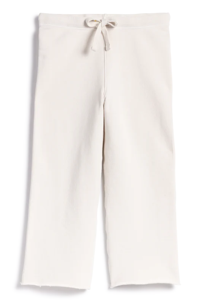 Frank & EIleen, Cropped Wide Leg Sweatpant- Vintage White