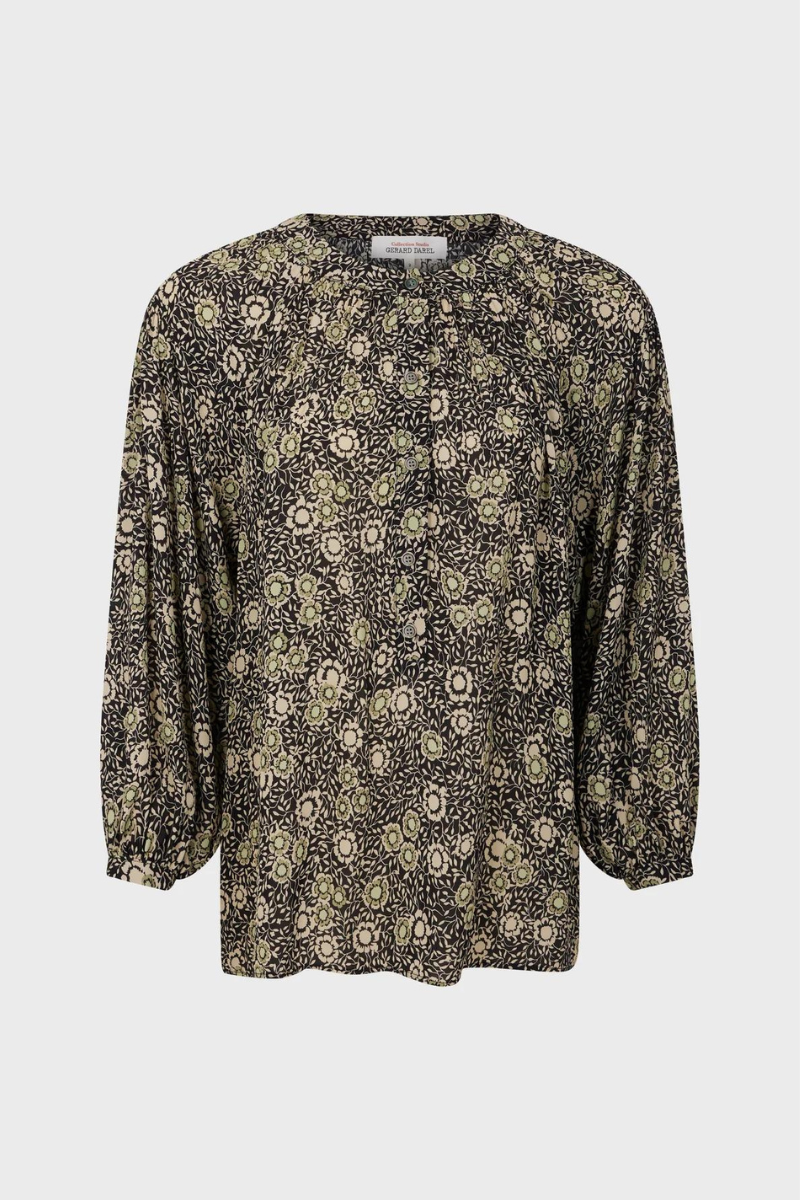 Gerard Darel - Adena Floral Blouse with Round Neck