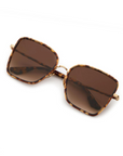 Krewe, Jolene Sunglasses -18K Titanium & Blonde Tortoise