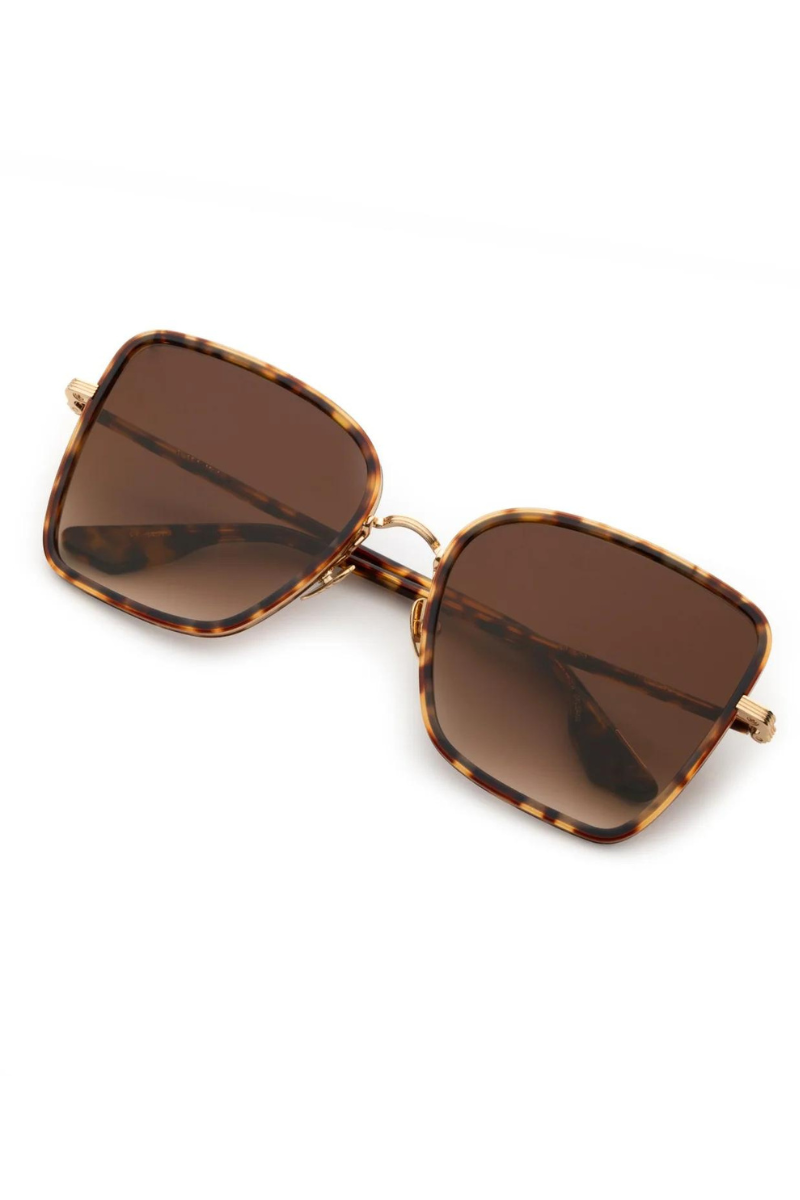 Krewe, Jolene Sunglasses -18K Titanium & Blonde Tortoise