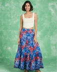 Ro's Garden, Frilly Skirt- Blue Bikaner