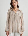 Rails, Banks Linen Shirt- Palo Santo Stripe