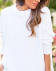 Frank & Eileen, Montecito Sweater - White