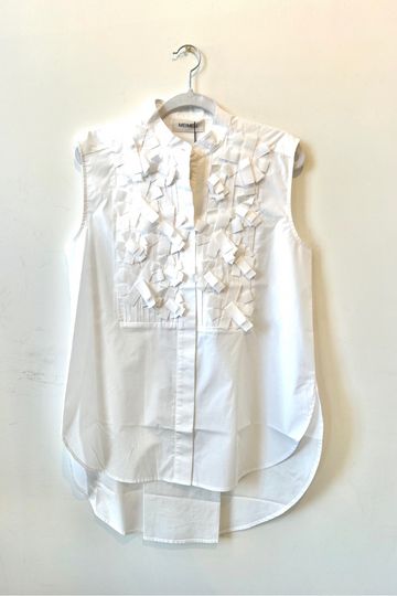 MeiMeiJ, Sleeveless Shirt- Off-White