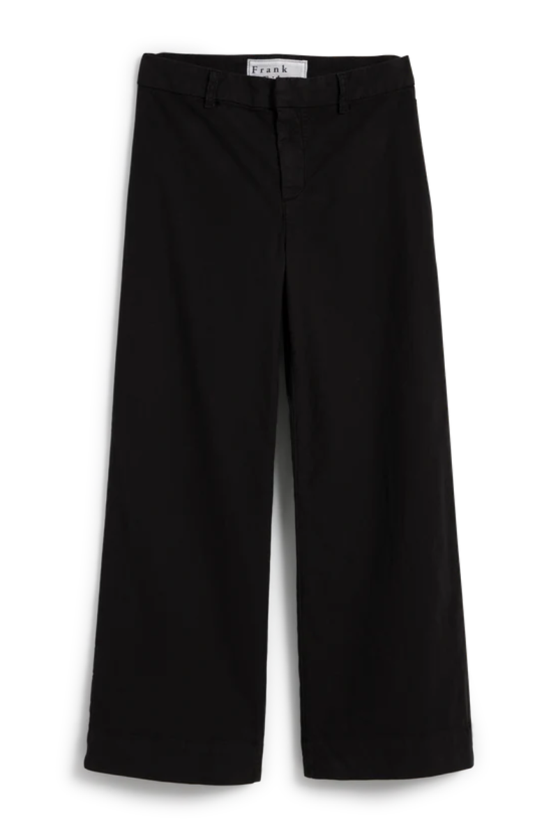 Frank & Eileen, Wexford Wide Leg Linen Pant -Black