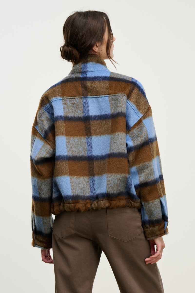 Velvet, Aubrey Brushed Plaid Jacket