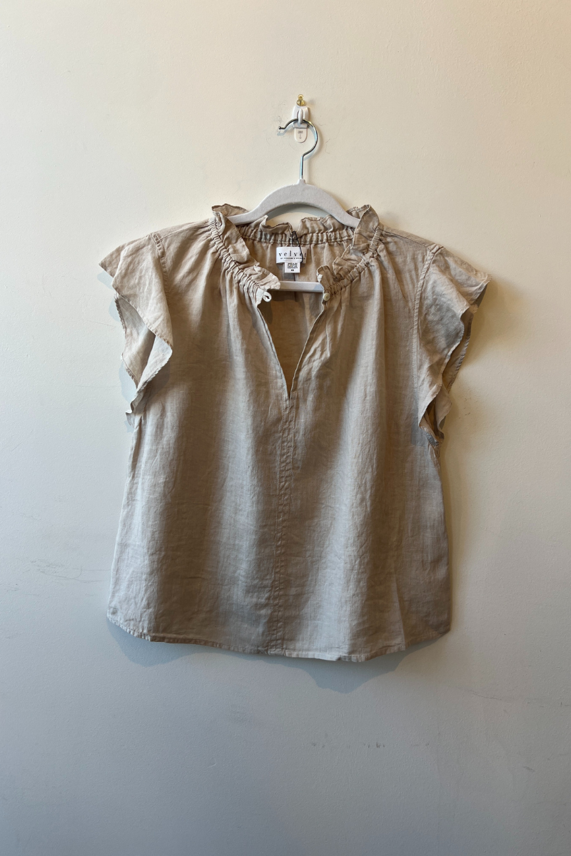 Velvet, Semira Woven Linen Top