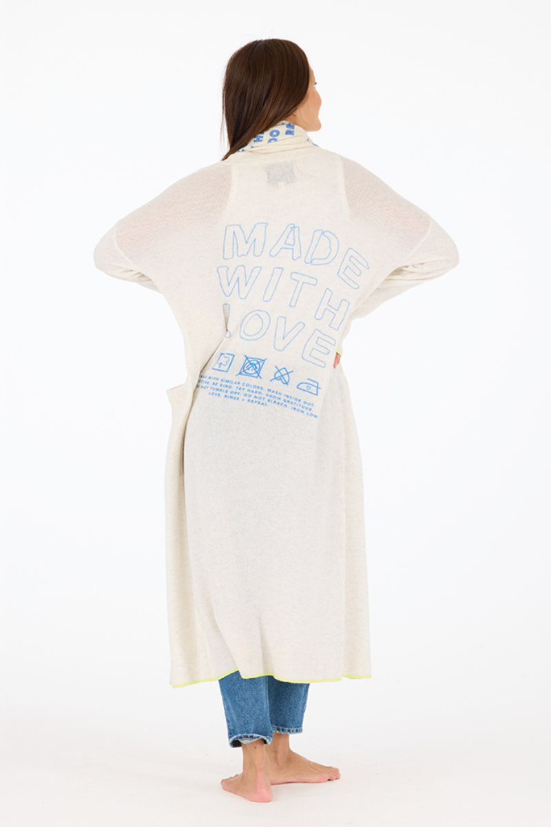 Kerri Rosenthal, Super Duper Made With Love Duster- Oatmeal Heather