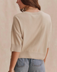 Splendid, Georgie SS Sweater - Wheat Heather