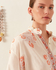 Alix Of Bohemia, Poet Papaya Aster Blouse