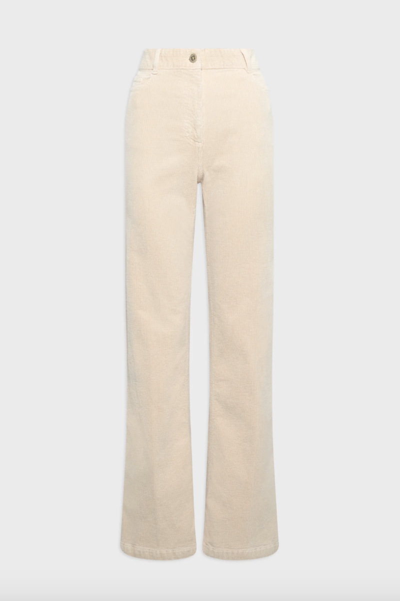 Gerard Darel, Chantal Corduroy Flared Pants- Natural