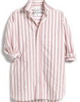 Frank & Eileen, Shirley Oversized Button-Up Shirt-Multi Red Stripe