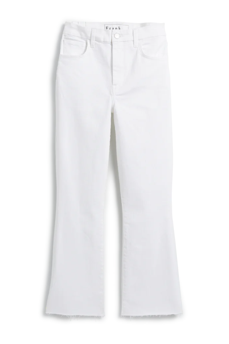 Frank & Eileen, Killian Crop Flare Jean- White Denim