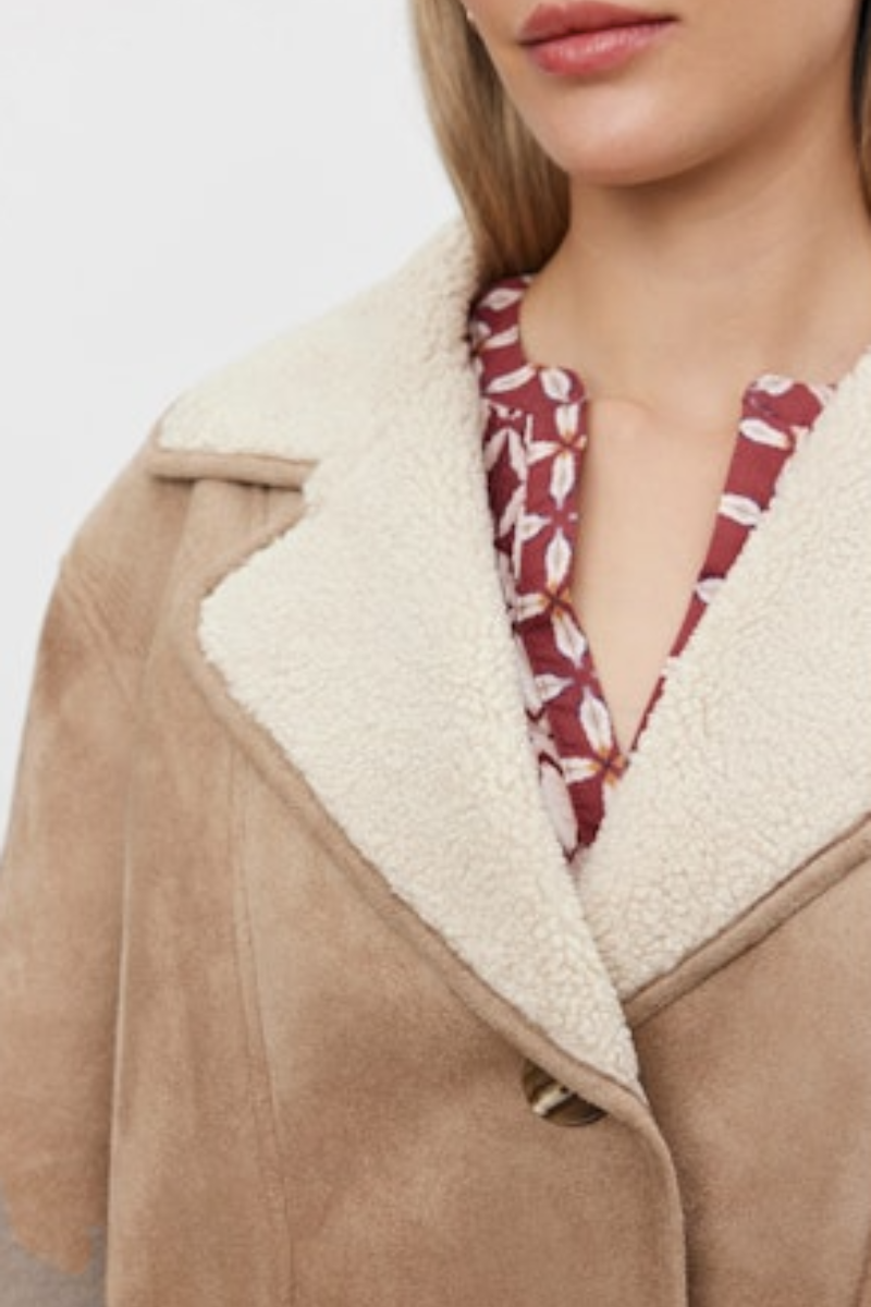 Velvet, Molly Sherpa Collared Jacket