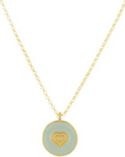 AB, Gold Chain with Enamel Pendant