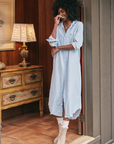 Frank & Eileen, Rory Maxi Shirtdress- Classic Blue