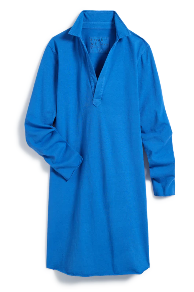 Frank & Eileen, Nicole Popover Henley Dress- Royal Blue