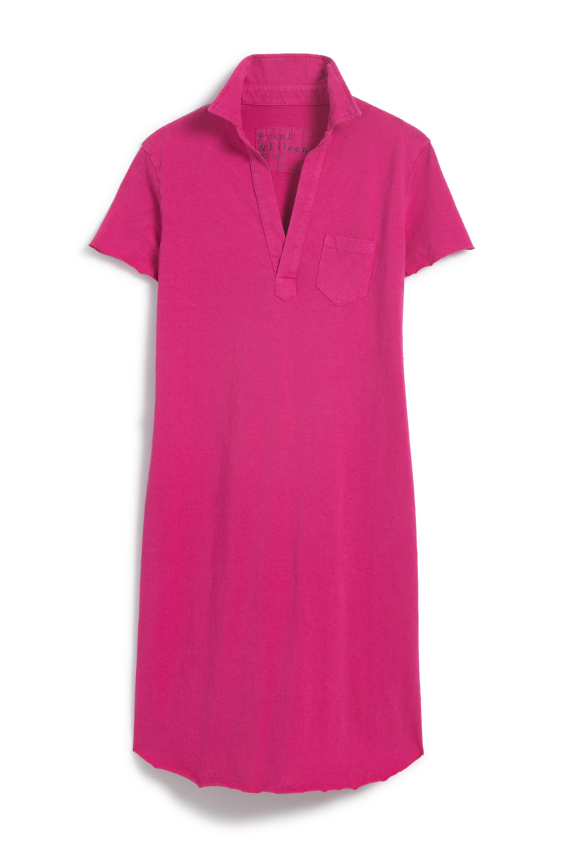 Frank & Eileen, Lauren Polo Dress-Magenta