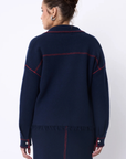 Not Shy, Levo Cashmere Jacket- Marine / Adrenaline