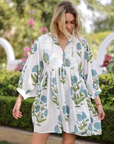 Maison Marigold, Taj Mini Dress - Blue Flower