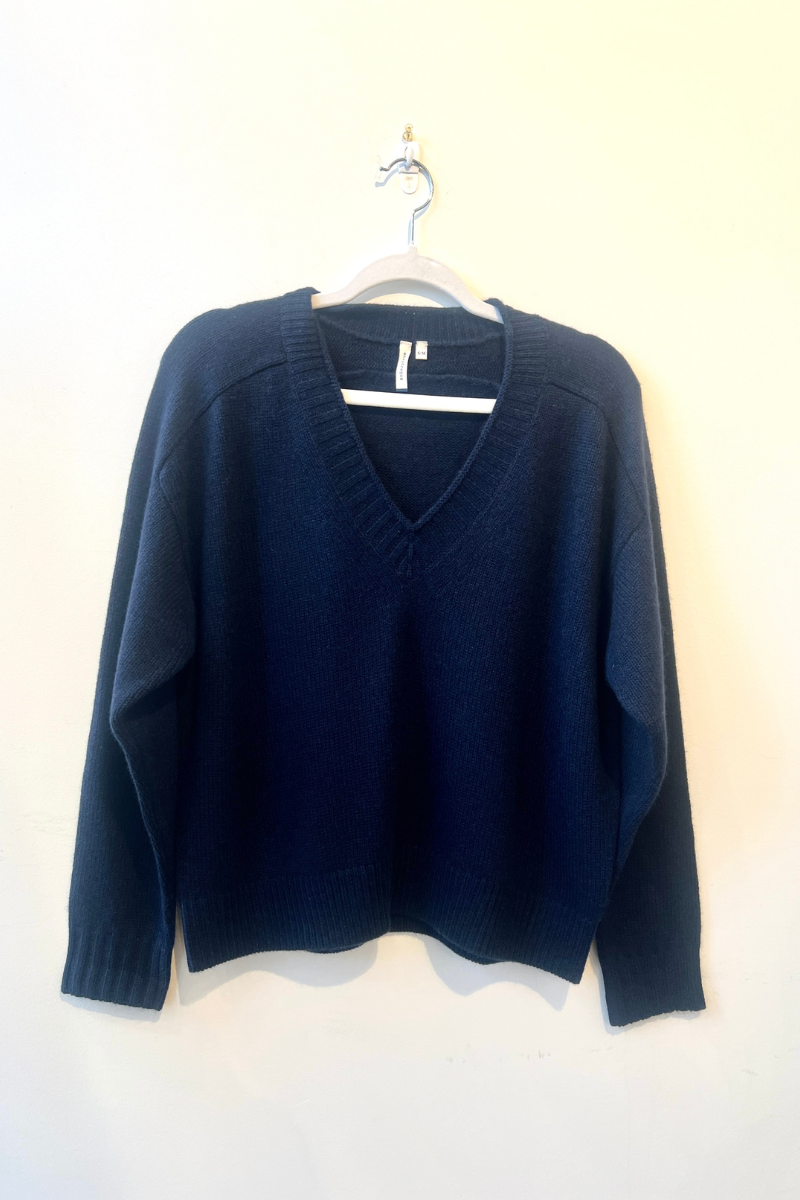 Cashmere Varsity V-Neck Sweater