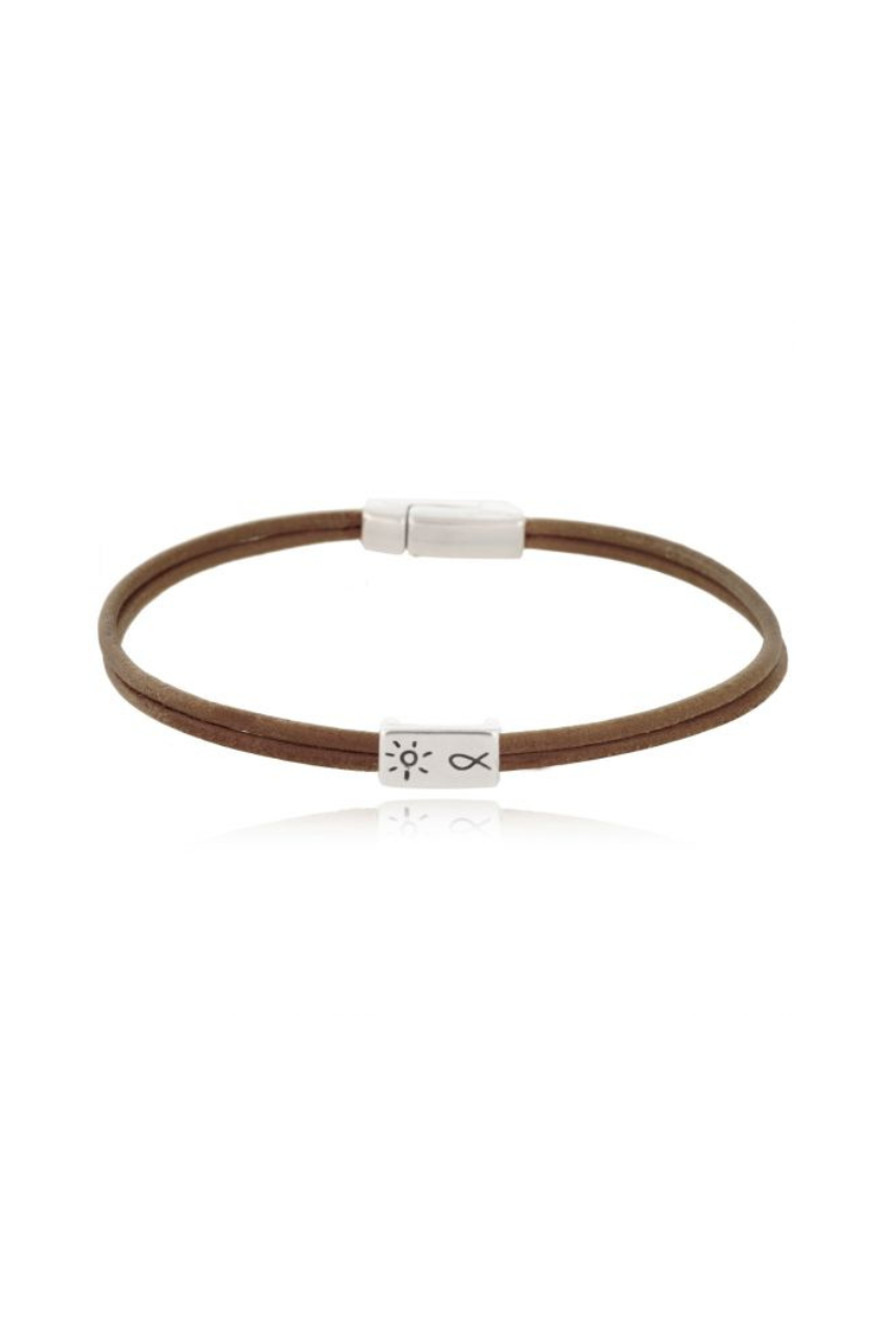 AB, Women's Leather Bracelet With Magnetic Clasp