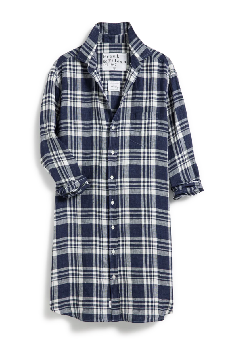 Frank & Eileen, Mary Dress-Navy/White Plaid