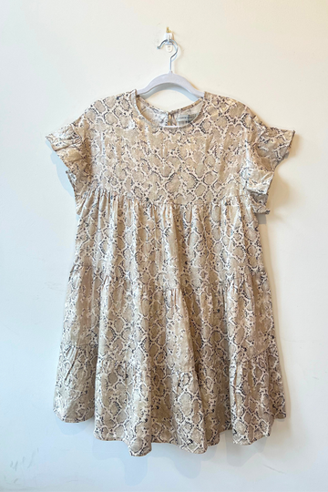 Lanhtropy, Sun Tiered Short Dress-Snake