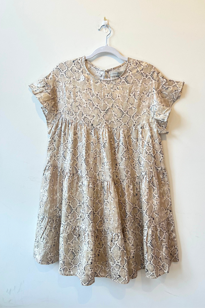 Lanhtropy, Sun Tiered Short Dress-Snake