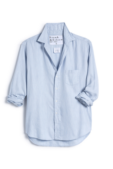 Frank & Eileen, Eileen Relaxed Button-Up Shirt- Melange Blue