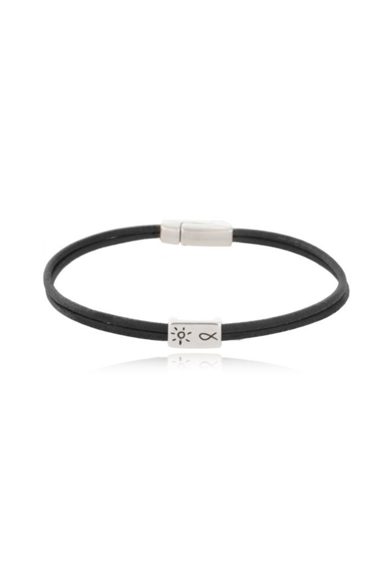 AB, Women's Leather Bracelet With Magnetic Clasp