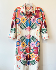 Printed Shirt Dress- Mutli