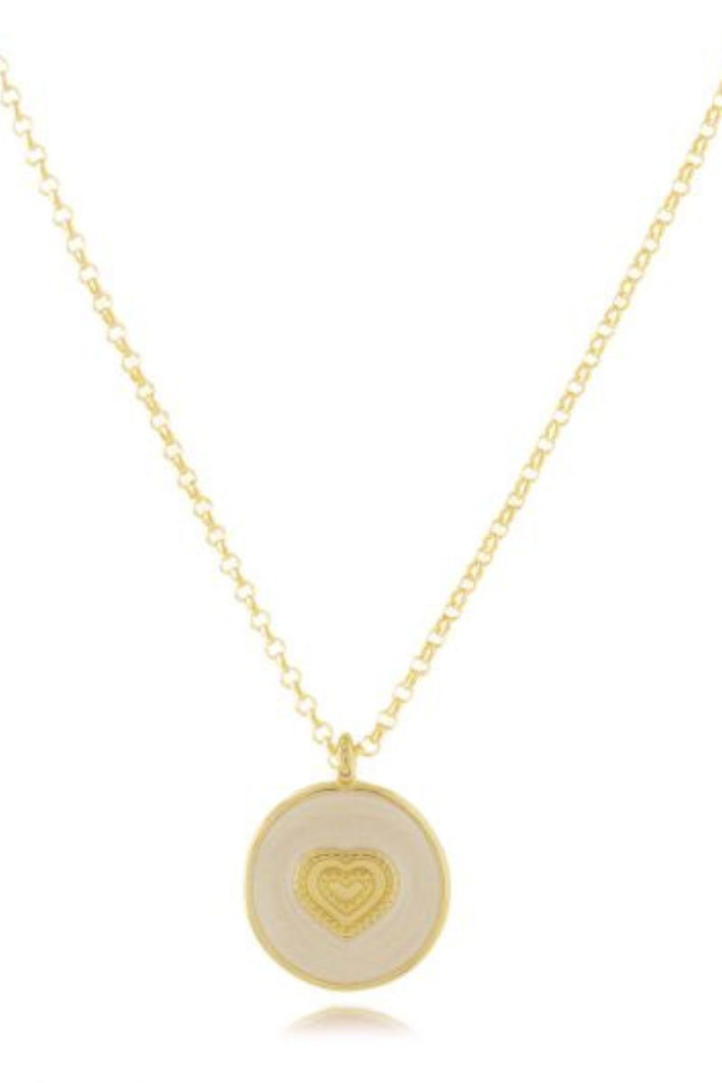 AB, Gold Chain with Enamel Pendant