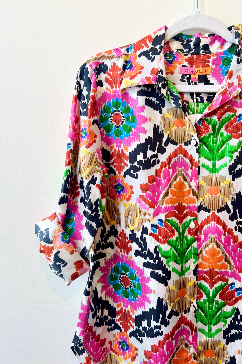 Vilagallo, Ikat Silk Blouse