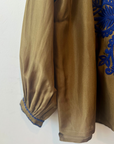 Benaras, Silk Shirt- Khaki/Navy