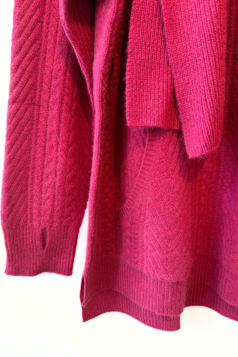 Cable Knit Hygge Sweater with Scarf (Limited FUN Colours)