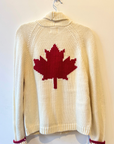 Varsity Cardigan-Red Maple Leaf