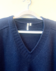 Cashmere Varsity V-Neck Sweater