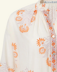 Alix Of Bohemia, Poet Papaya Aster Blouse