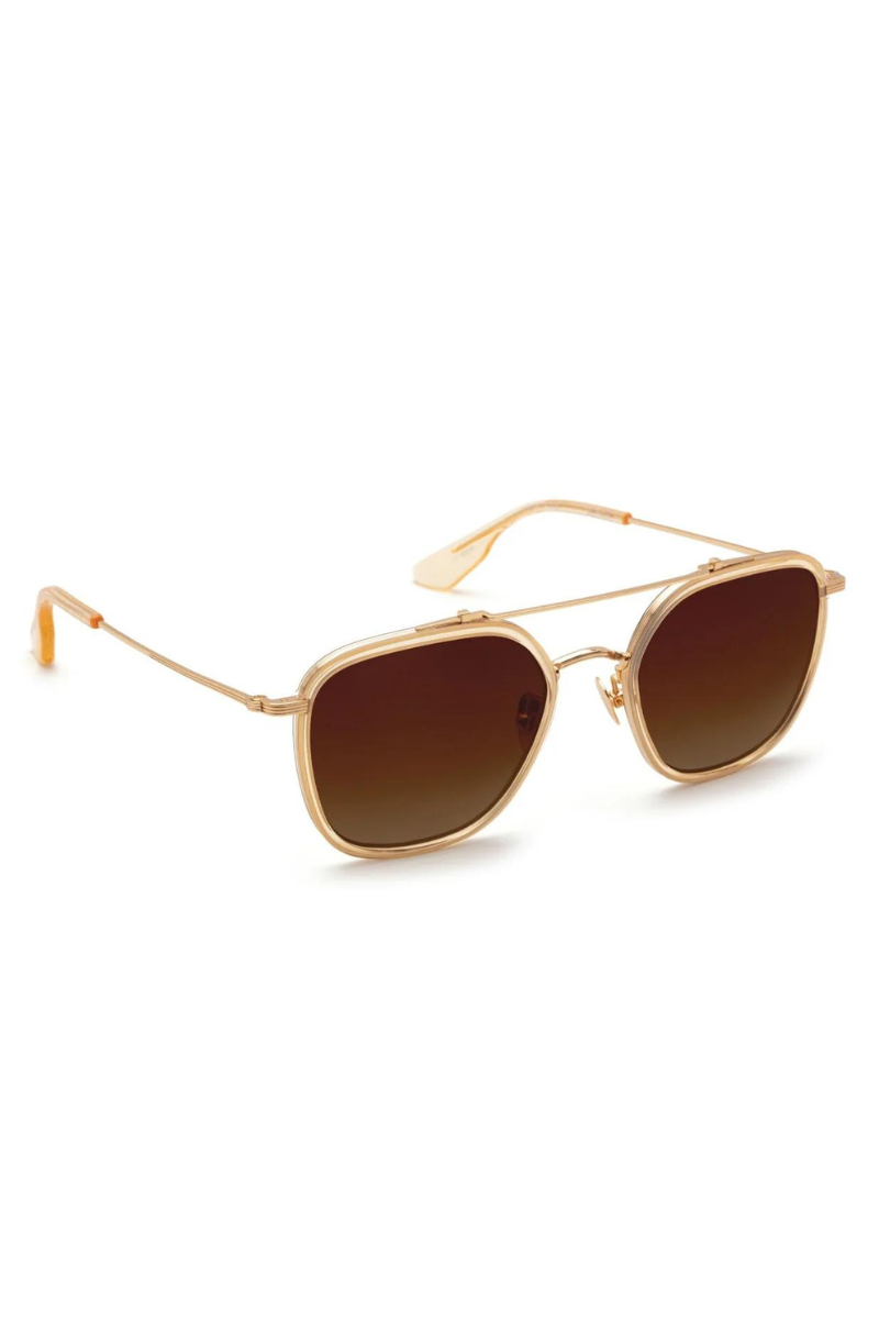 Krewe, Austin Titanium + Champagne 18K Polarized Sunglasses